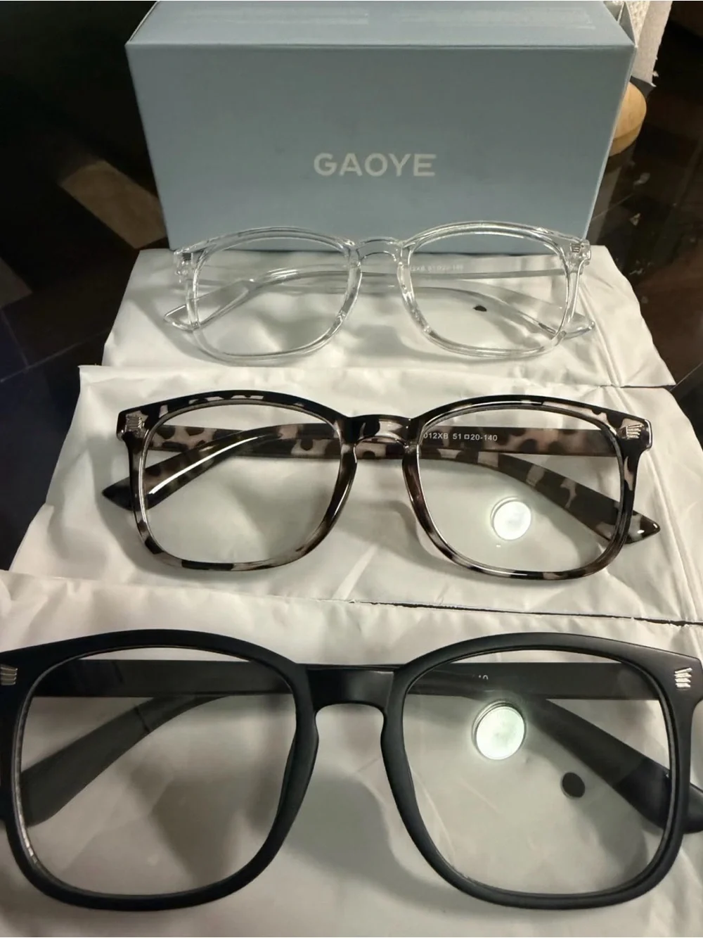 3-pack Gaoye blue light blocking glasses for women
